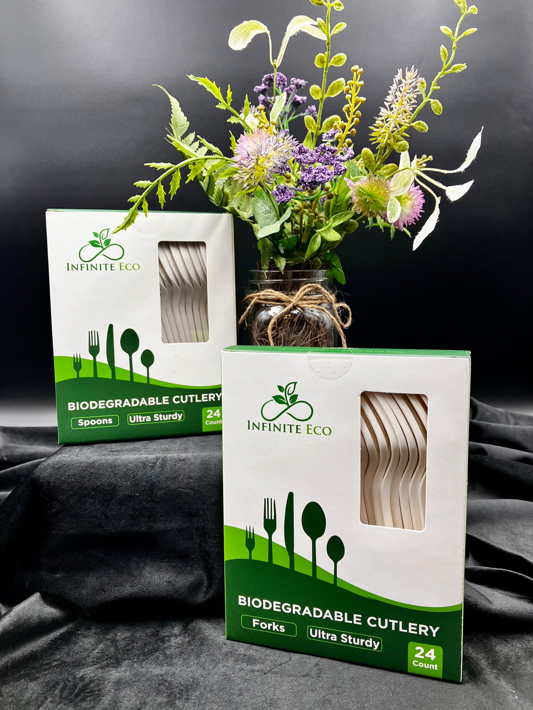 2 for 1 Bundle - 24ct Forks & Spoons Disposable Cutlery