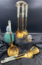 Load image into Gallery viewer, Gold-Plated Kitchen Utensil Set with Stand
