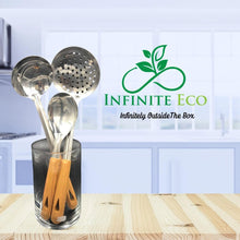 Load image into Gallery viewer, Five Piece Stainless Steel &amp; Beechwood Kitchen Utensil Set
